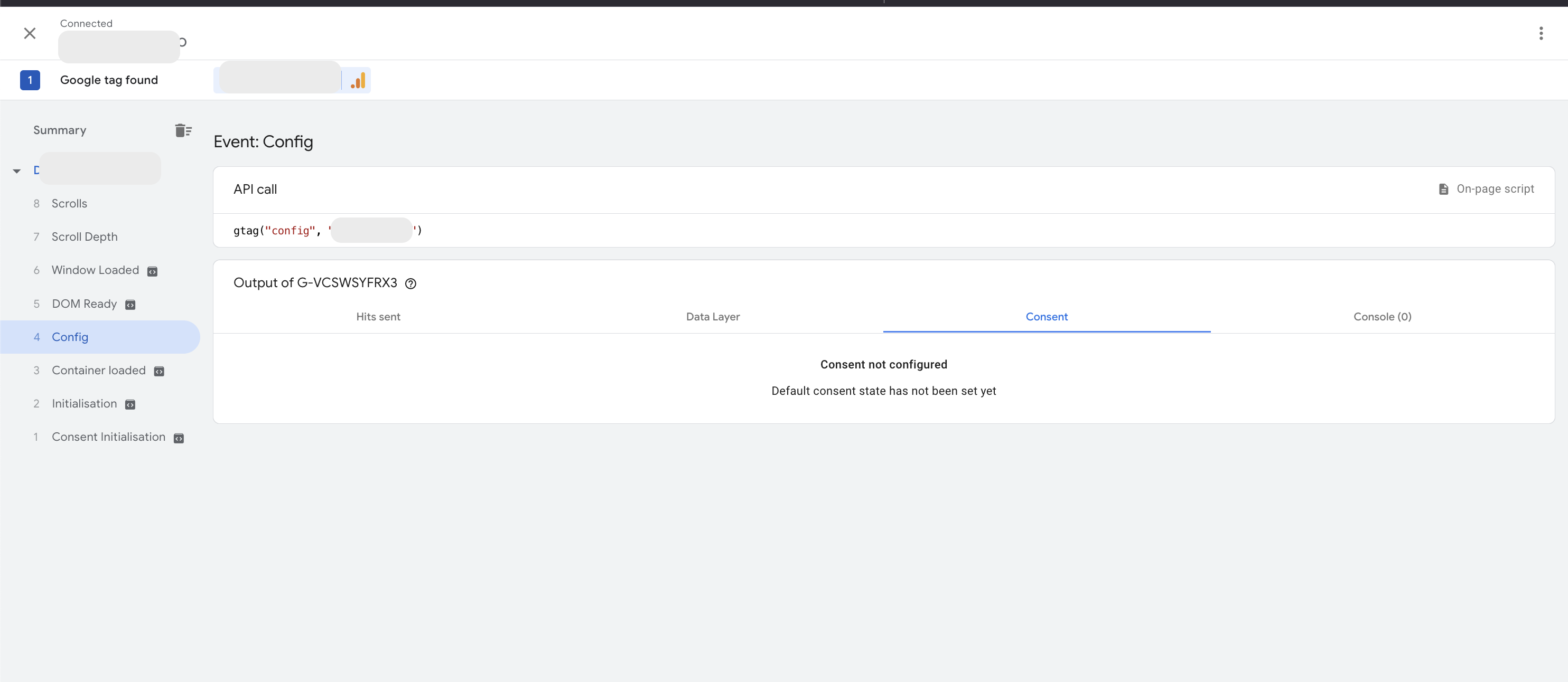 Google Analytics Consent Not Configured