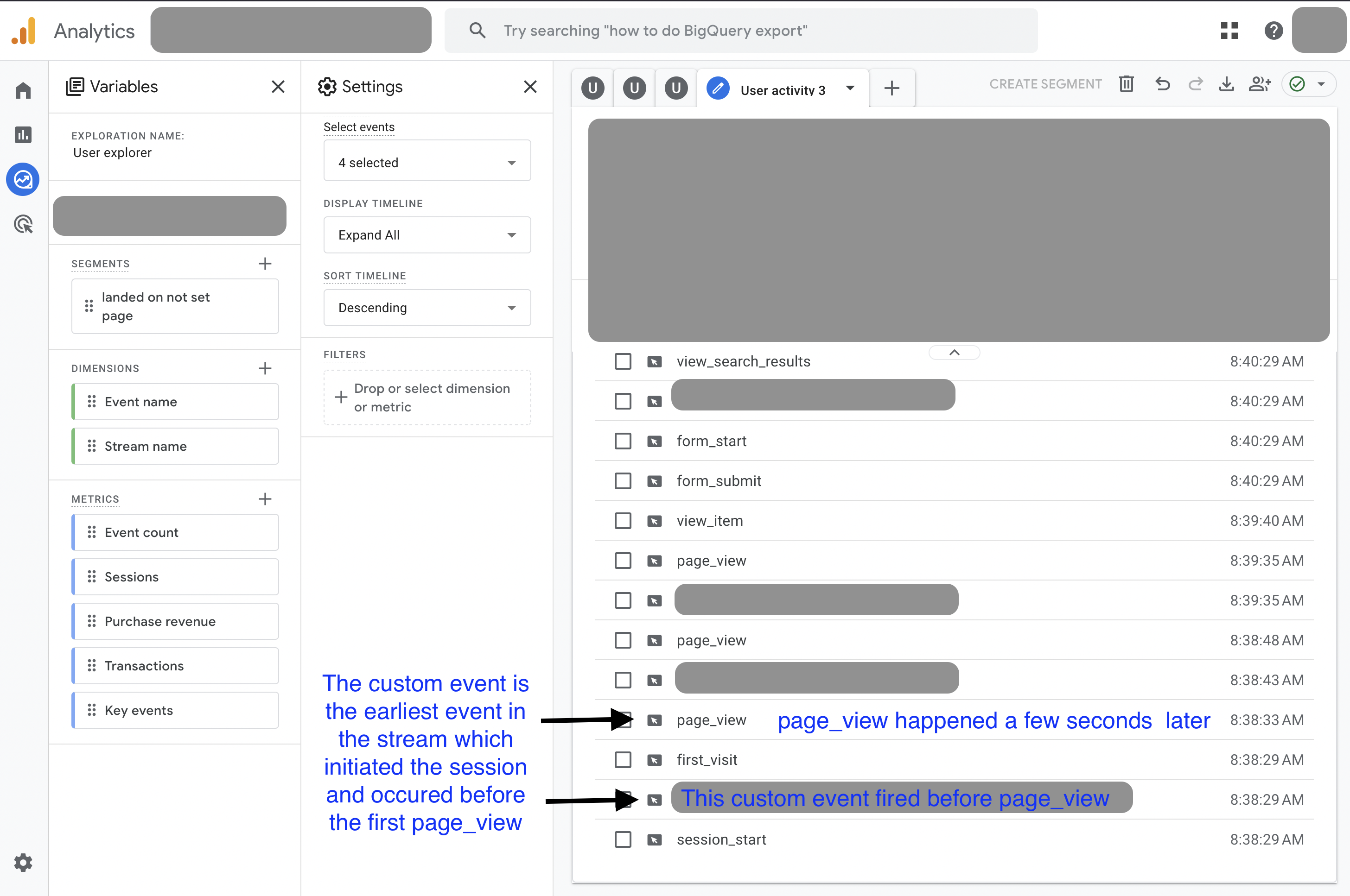 Google Analytics Landing Page Not Set